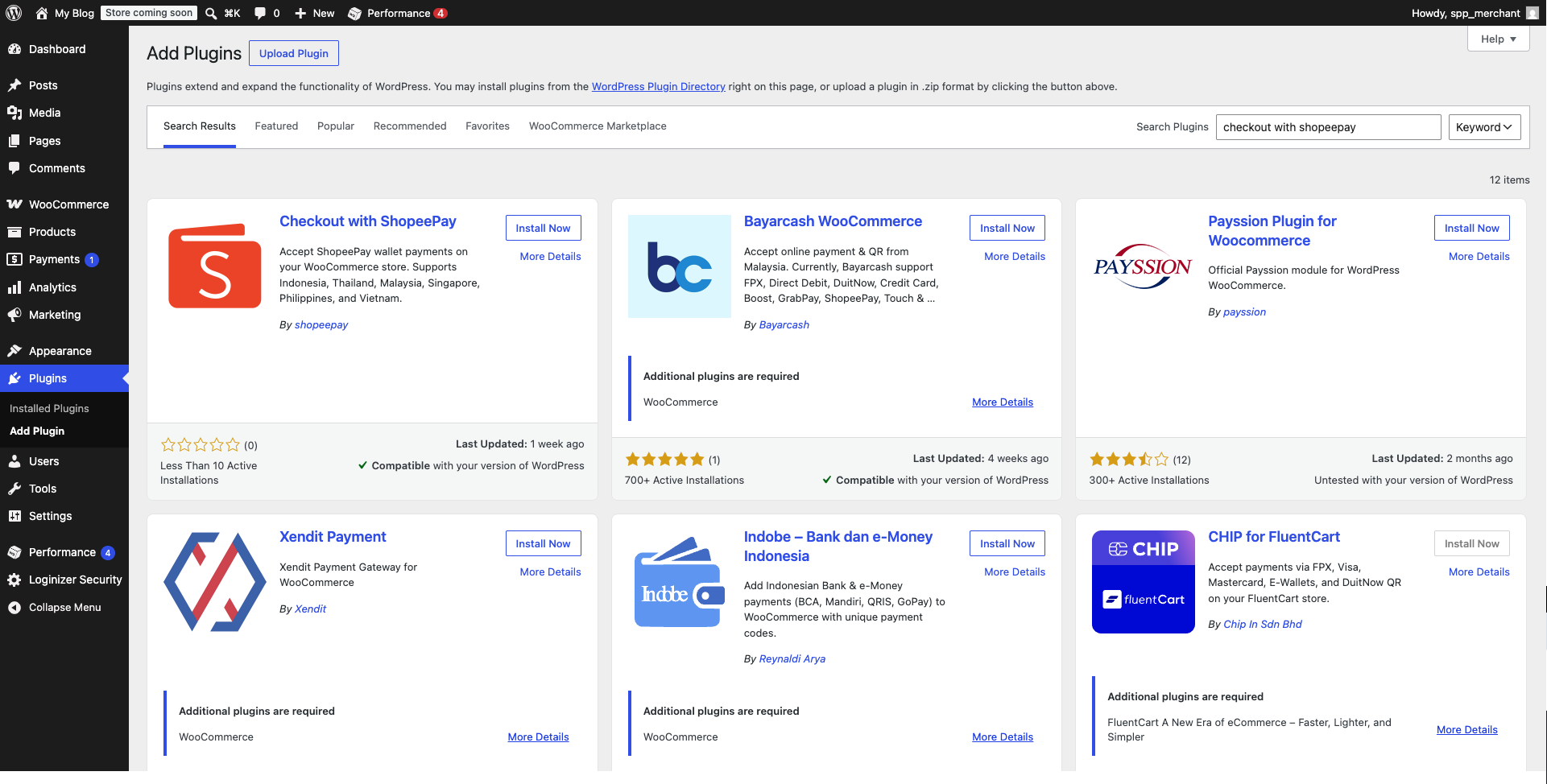 Install the Checkout with ShopeePay plugin